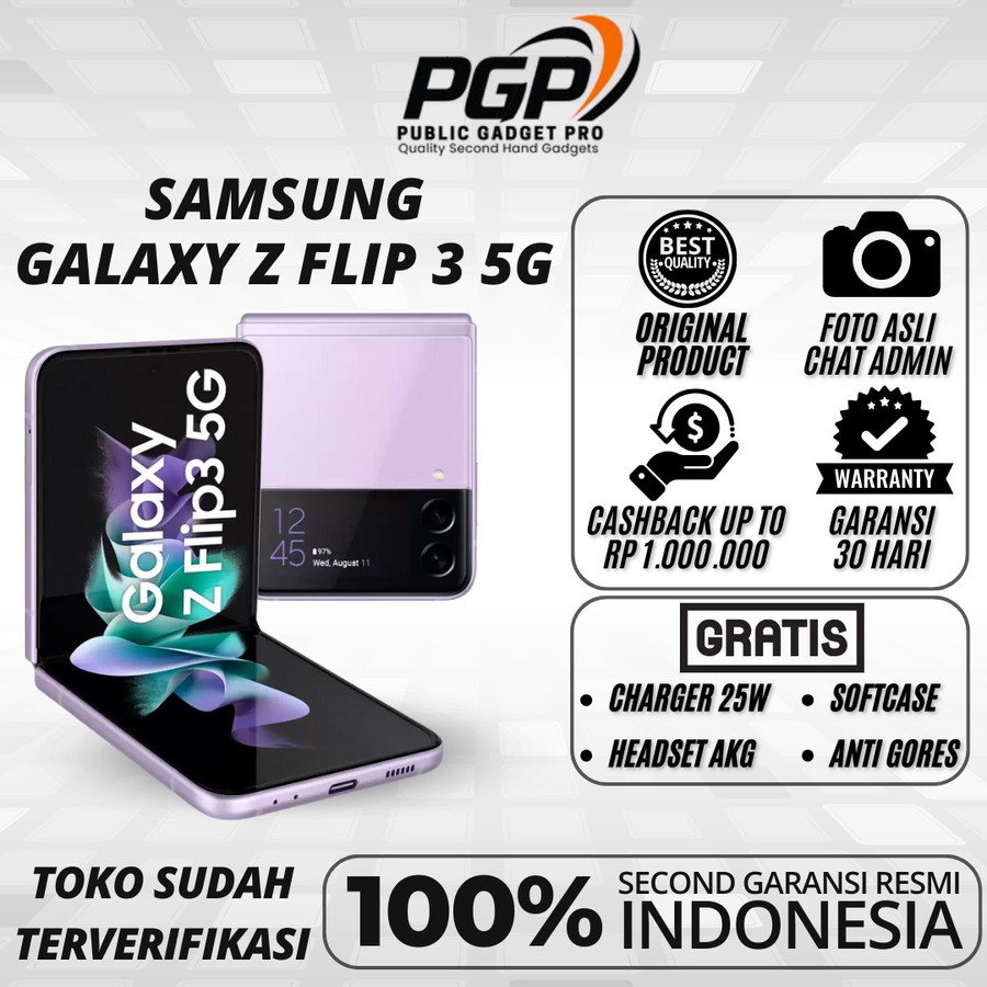 SEIN | Samsung Galaxy Z Flip 3 5G 256GB 128GB Second Resmi Indonesia | 8/128GB 8/256GB