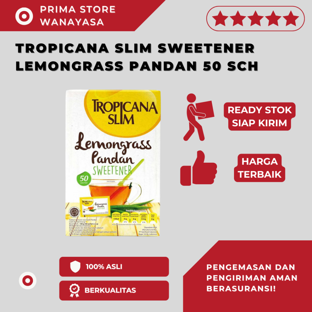 

Tropicana Slim Sweetener Lemongrass Pandan 50sch