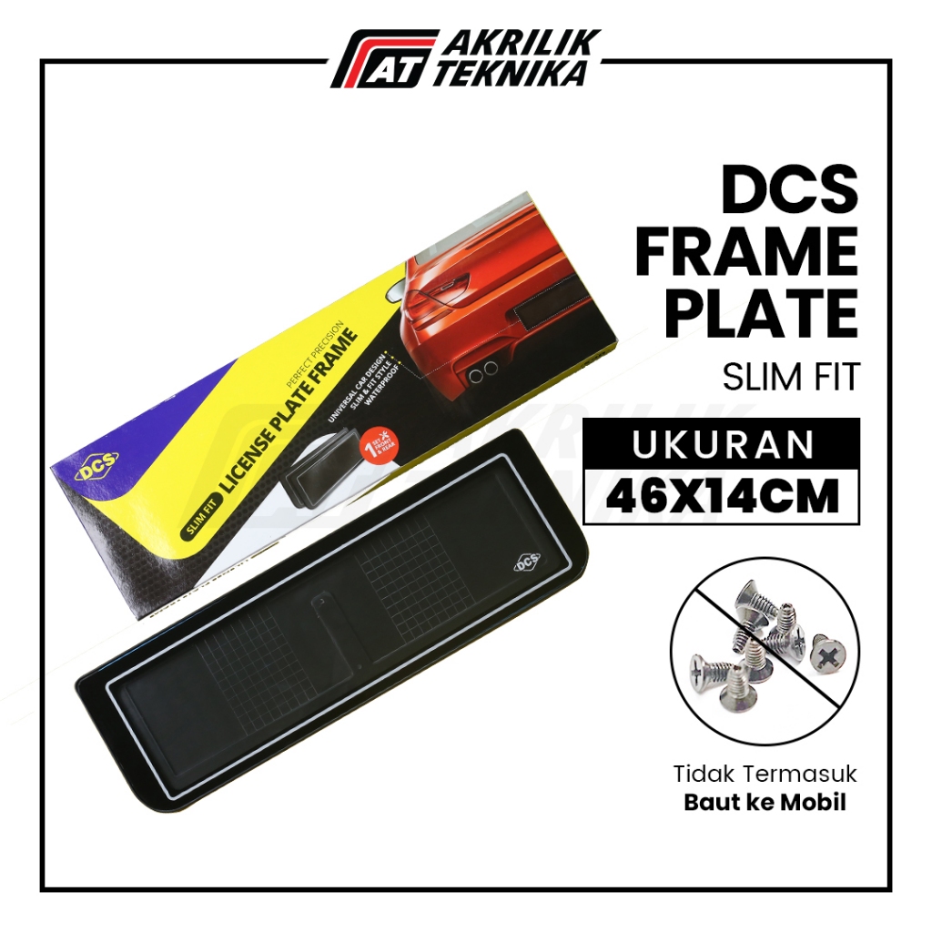 DUDUKAN PLAT MOBIL TEMPAT TATAKAN PLAT AKRILIK BRAND MERK DCS
