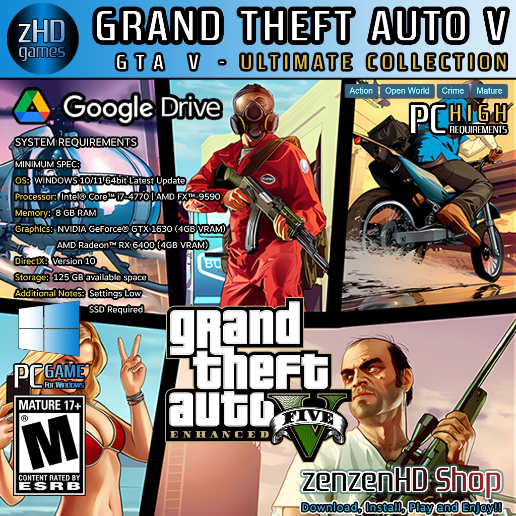 GRAND THEFT AUTO V [Ultimate Collection] | GTA 5 Legacy Enhanced Include All DLC's PC Games