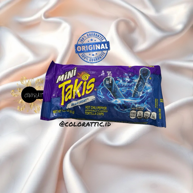 

Takis Blue Heat Mini Hot Chili Pepper Flavored Extreme Spicy Rolled Tortilla Chips - From Usa