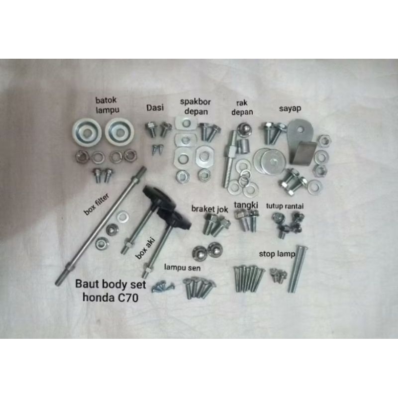 baut body set honda c70 baut body honda c70 bekjul