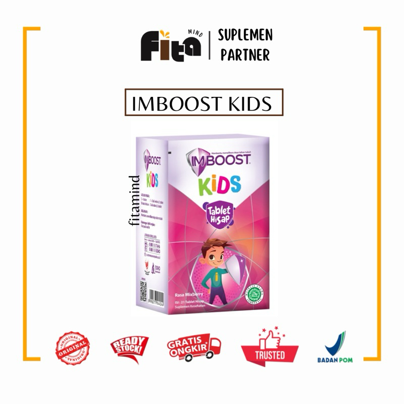 IMBOOST KIDS TABLET HISAP MULTIVITAMIN SUPLEMEN MAKANAN ANAK DAYA TAHAN TUBUH