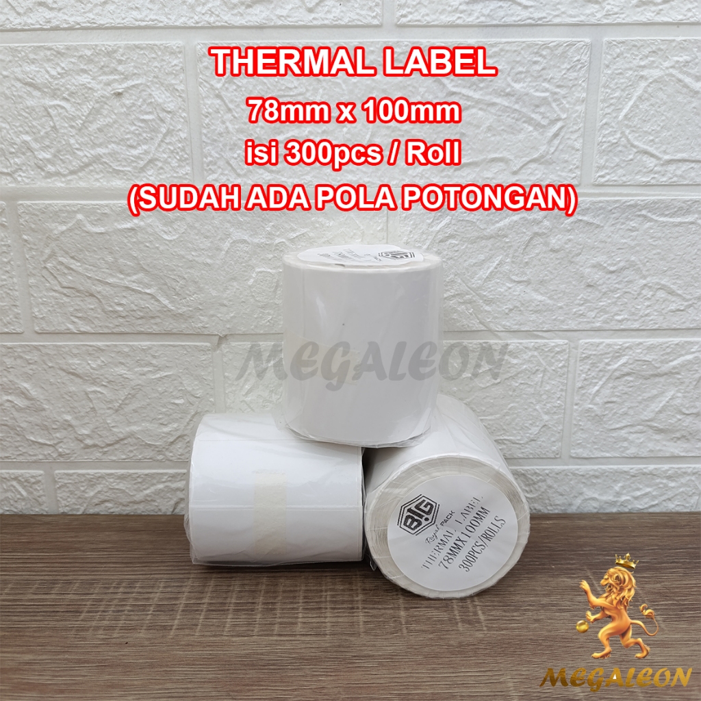 

Label Stiker Thermal 78x100 78x100mm isi 300pcs WATERPROOF Stiker Label Resi Stiker Barcode OLSHOP