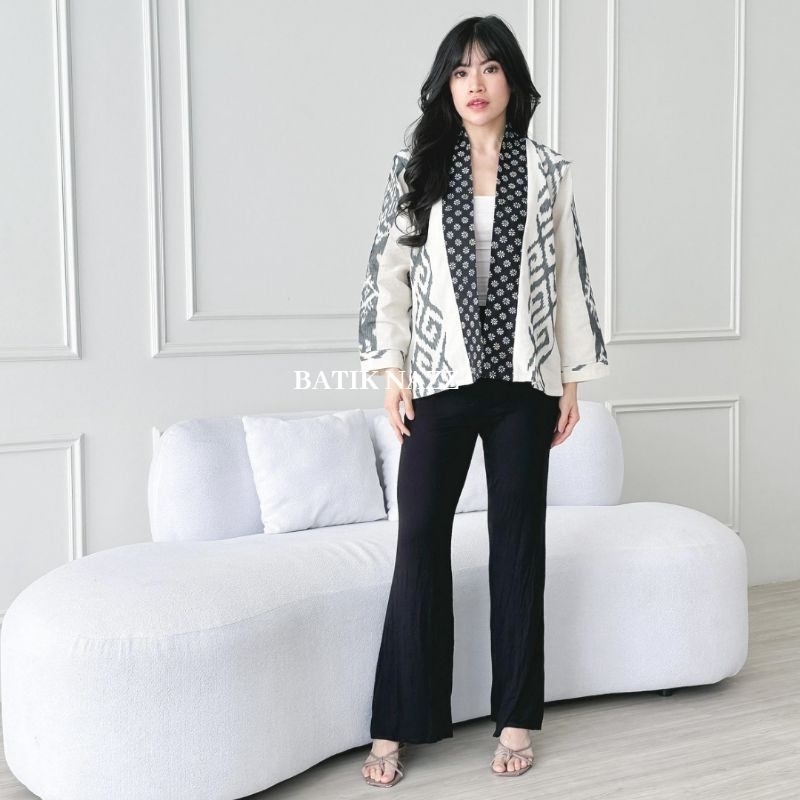 Outer Tenun Wanita Outer Tenun Kombinasi Outer Batik Modern - Yola Outer