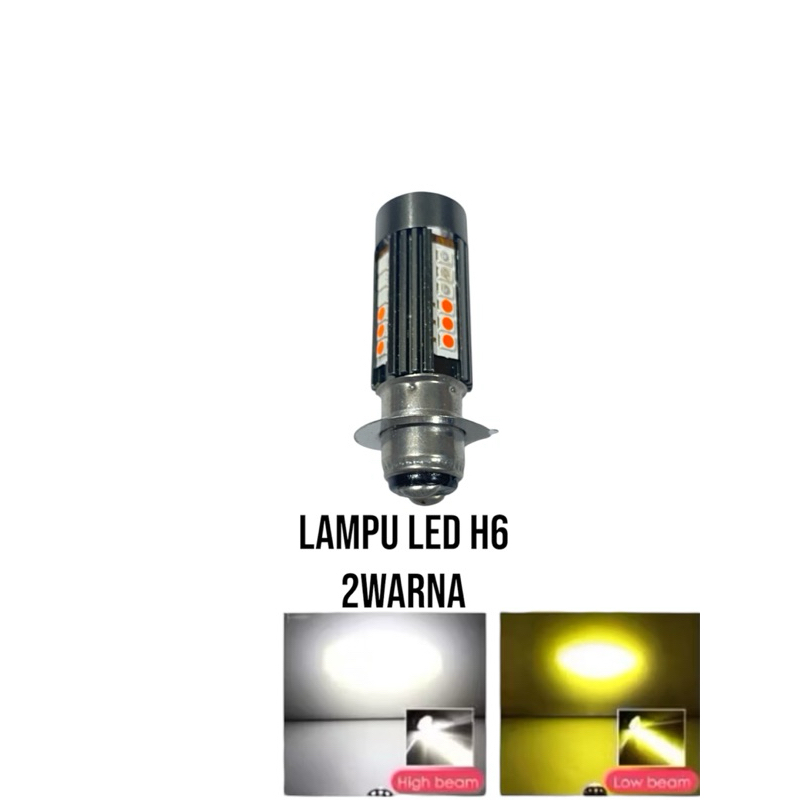 Original Lampu Utama Motor H6 Laser 30 Led Alien H6 Led Laser 2 Warna Hi / Loo 20 Watt | Bohlam Utam