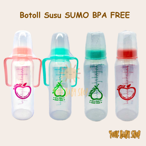 Botol Dot Susu Asi Sumo Ninio Round Bottle Tempat Minum Anak BPA Free Tahan Panas