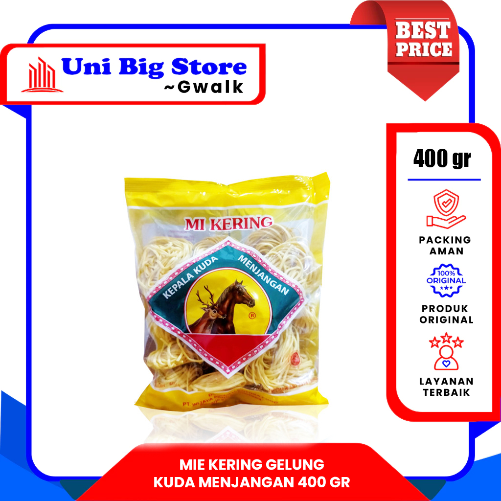 

MIE KERING GELUNG GULUNG KEPALA KUDA MENJANGAN - 400 gr