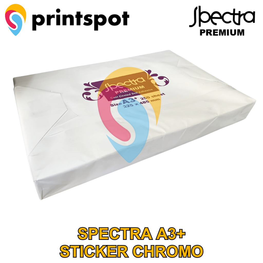

Spectra Stiker Kromo Gloss - Label Kertas - Chromo Sticker Digital Print Laser Toner A3+ PACK