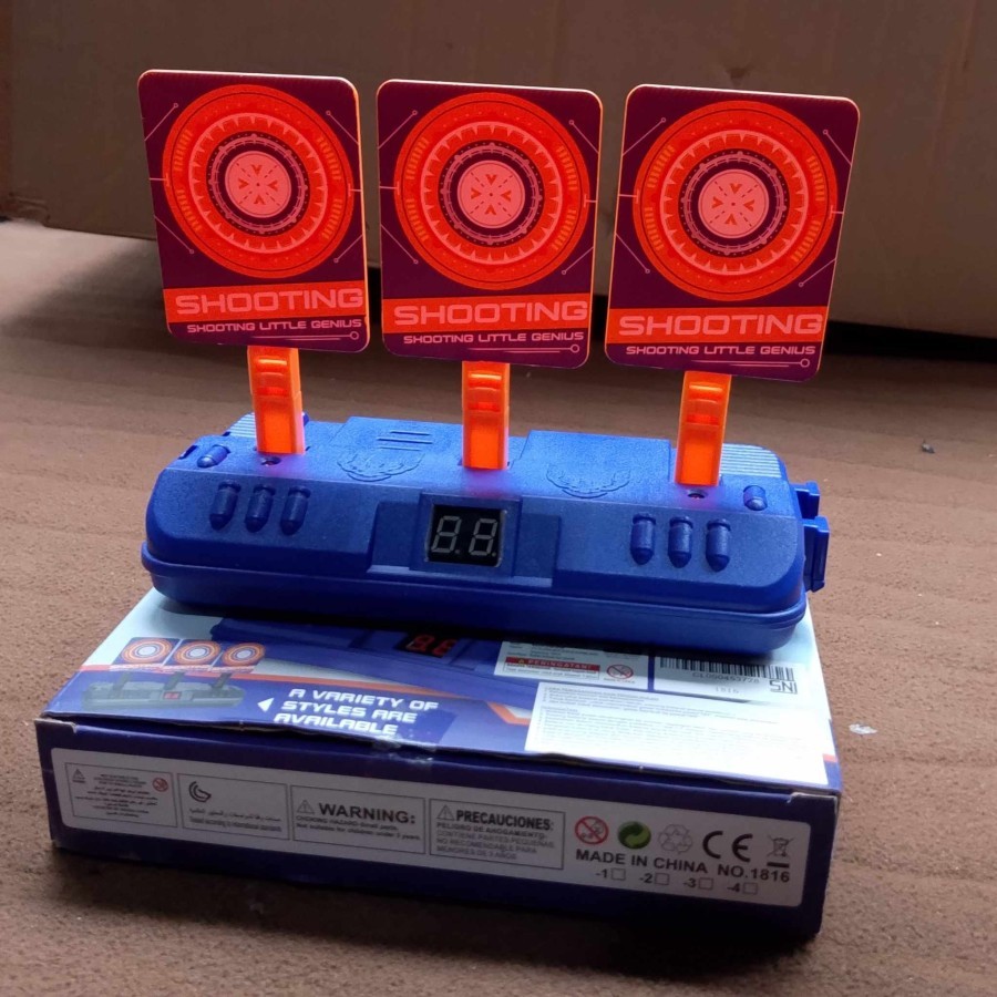 Target Elektrik Otomatis Triple Shoot Untuk WGG WGB Dart Blaster Foam (Exclude Baterai)