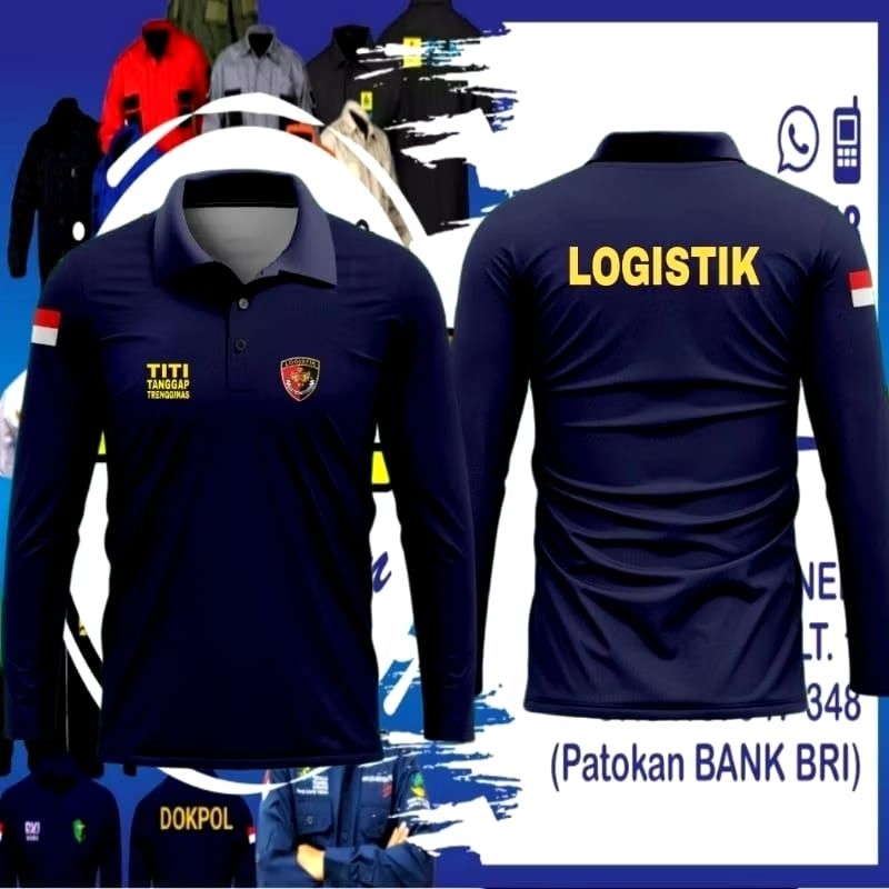 kaos logistik polri baju logistik polri seragam logistik polri Pdh logistik polri kaos kerah logisti
