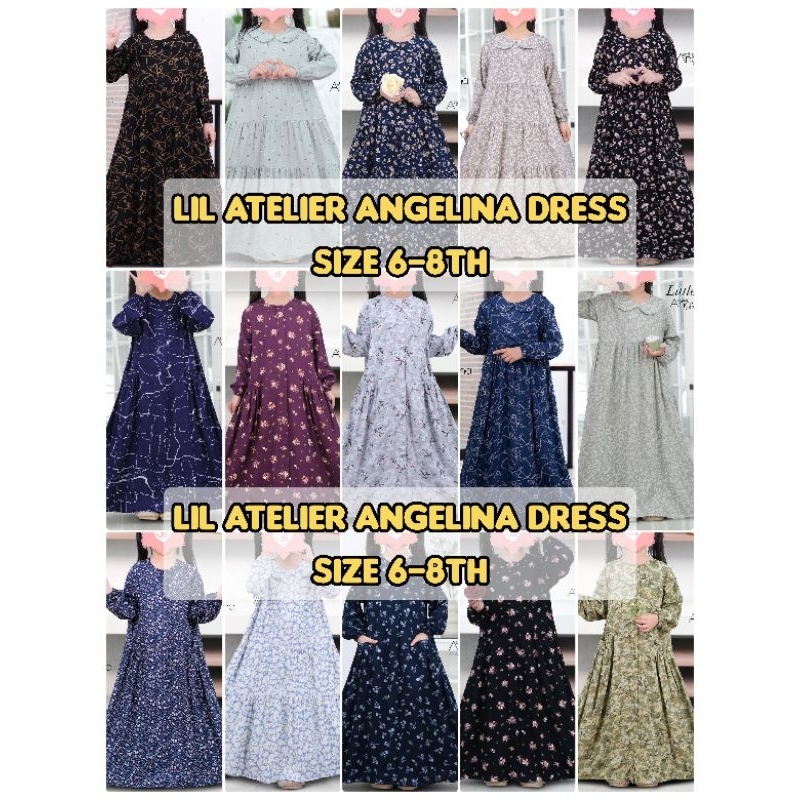 Little Dress Atelier Angelina size 6-8th (Gamis Anak) : Calming Silhouette Navy, Seamless Chain and 