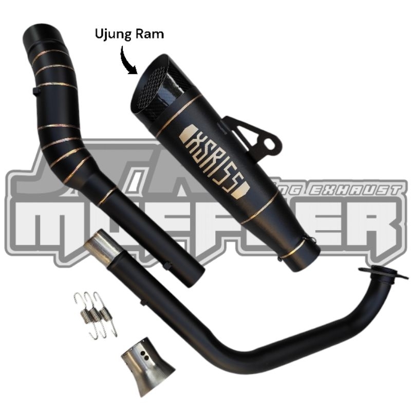Knalpot racing untuk Yamaha Xsr 155 type leher underbelly & leher standar