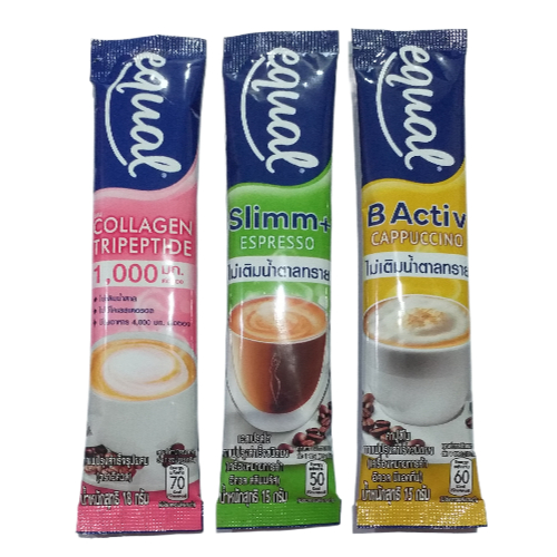 

[Harga Satuan/Per Sachet] Kopi Equal Thailand Collagen Tripeptide/Slimm+ Espresso/B Activ Cappuccino 15 Gram