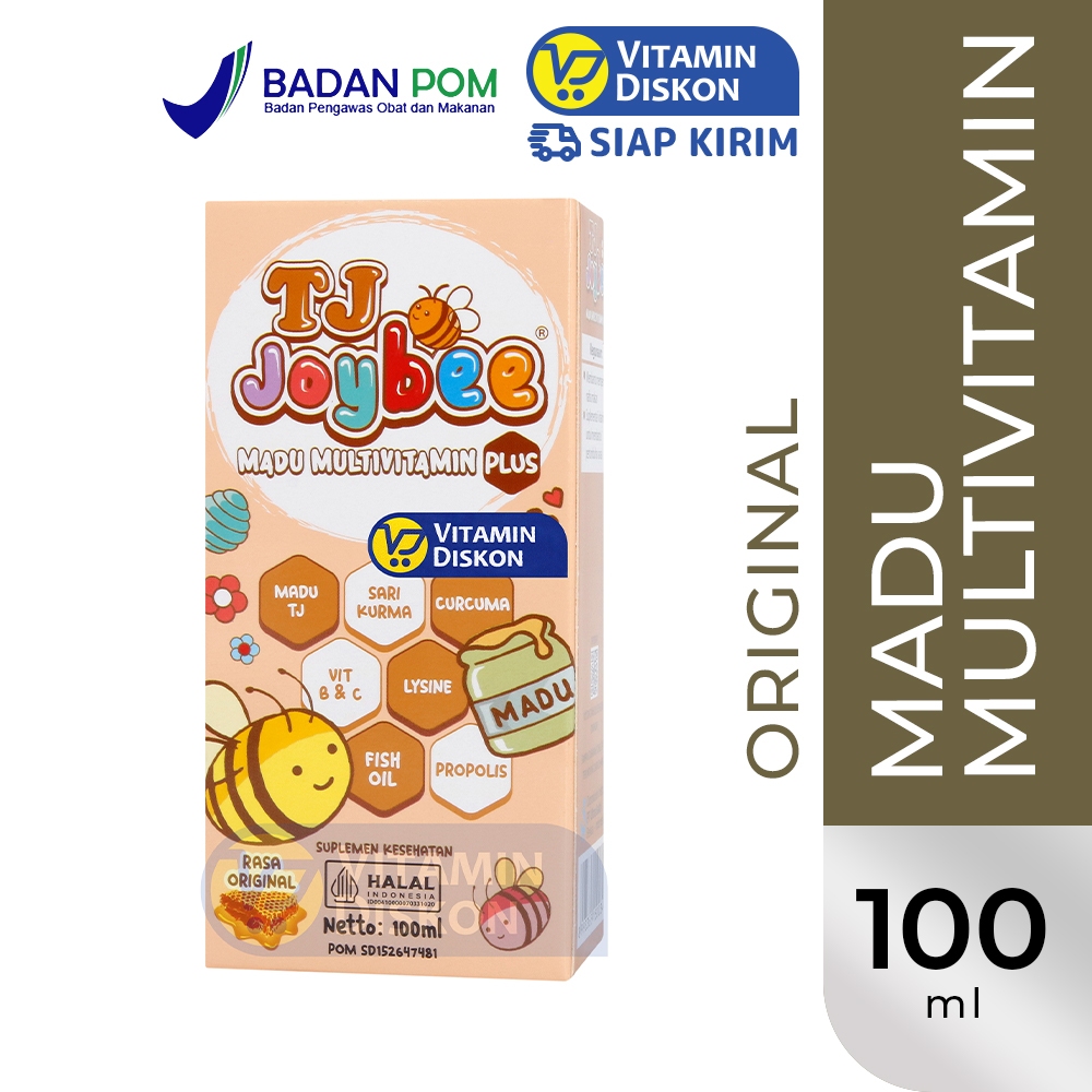 Madu TJ Joybee Madu Multivitamin Original 100 Ml | Meningkatkan Fungsi Otak, Daya Tahan Tubuh Anak