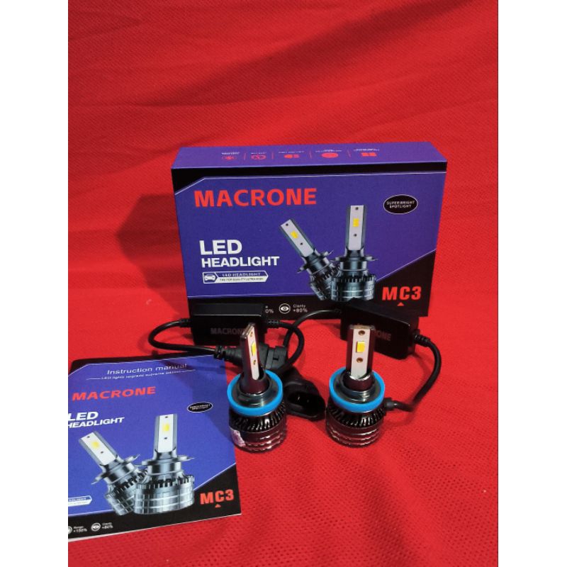 Lampu LED Macrone MC3 3 Warna H11 - Top Brand Lampu