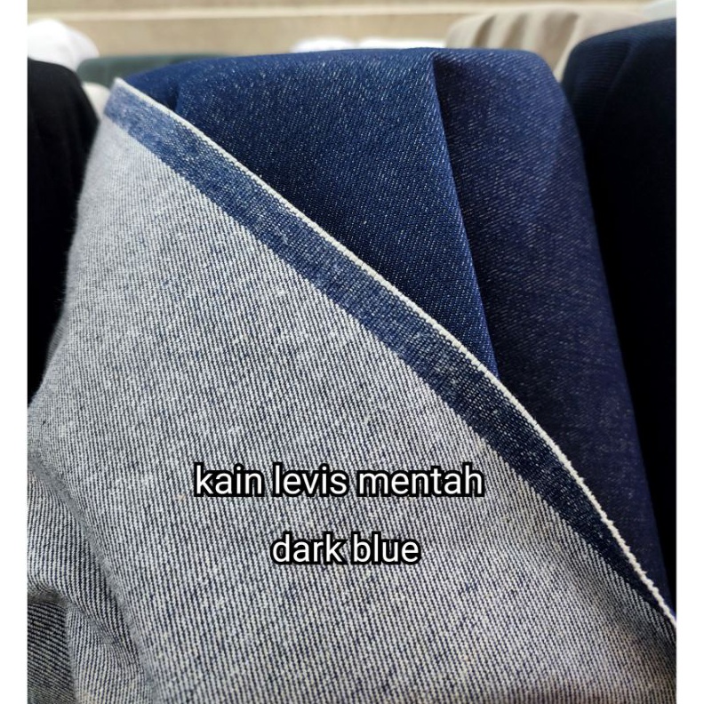 KODE T15E Kain levis jeans tebal kaku  Bahan jeans tebal dan kaku  harga per 5 cm