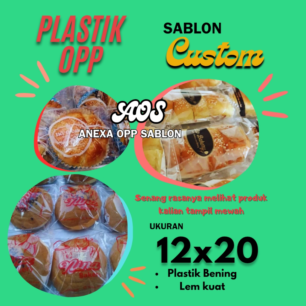 

Plastik OPP LEM 12x20 Sablon 1 warna