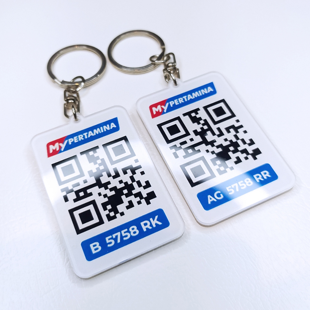Gantungan Kunci QR Code MyPertamina Satuan, Bolak-Balik Anti Luntur
