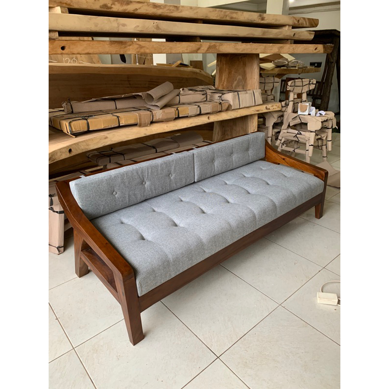 BANGKU SOFA MINIMALIS KAYU TREMBESI/BANGKU SOFA PANJANG