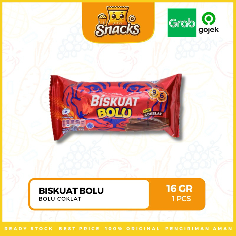 

Lav.Snacks︱Biskuat Bolu Chocolate 16GR - 1 PCS