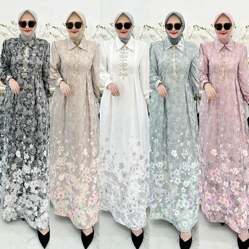 Livia Dress Lebaran Terbaru Mewah dan Elegant Original