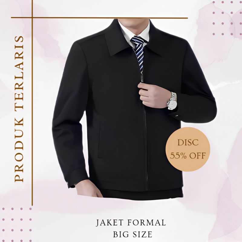 [ BIG SIZE ] Jaket formal pria terbaru / jas formal /Jaket Semi Jas Formal Pria / Jaket Kantor Pria 