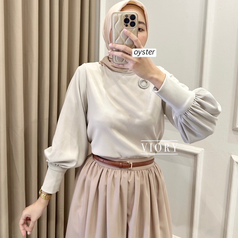 KODE W54S MELA BLOUSE TERSEDIA SIZE S M L Kaos Lengan Panjang Blouse Merah Maroon Blouse Putih