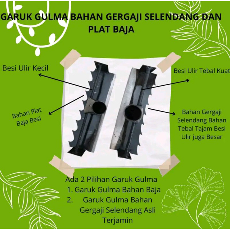 Geruk Gulma Bahan Gergaji Selendang dan Plat Baja