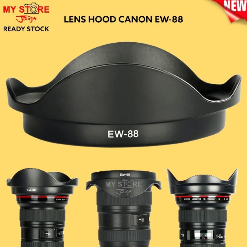 EW88 Lens Hood EW-88 Diameter 82mm Lensa Camera Canon EOS EF 16-35mm 16-35 F2.8L USM II ( mark 2 ) 2