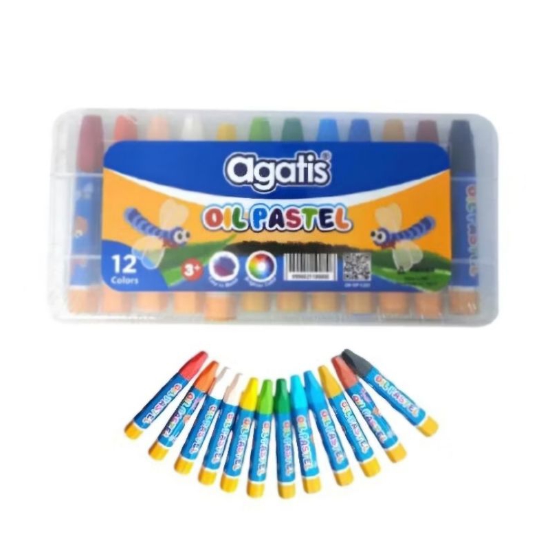 

Crayon Oil Pastel Agatis - 1 set - 12 Warna