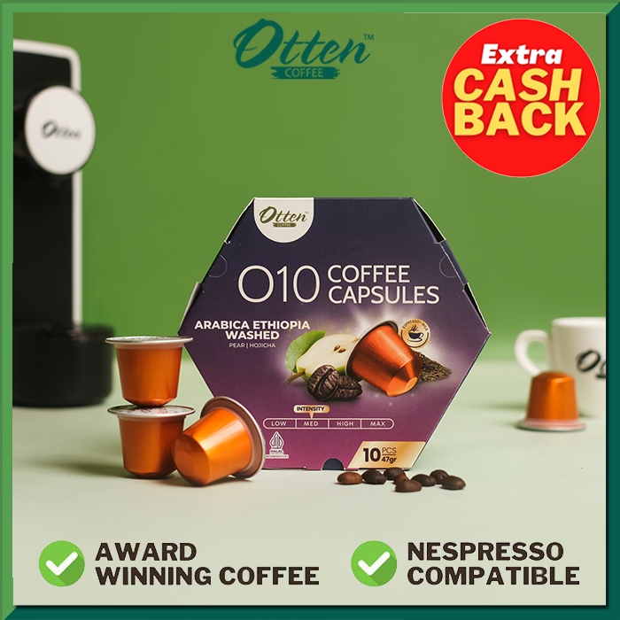 

Kopi Kapsul - O10 Arabica Ethiopia Coffee Capsule | Kapsul Nespresso Compatible - Otten Coffee Capsules