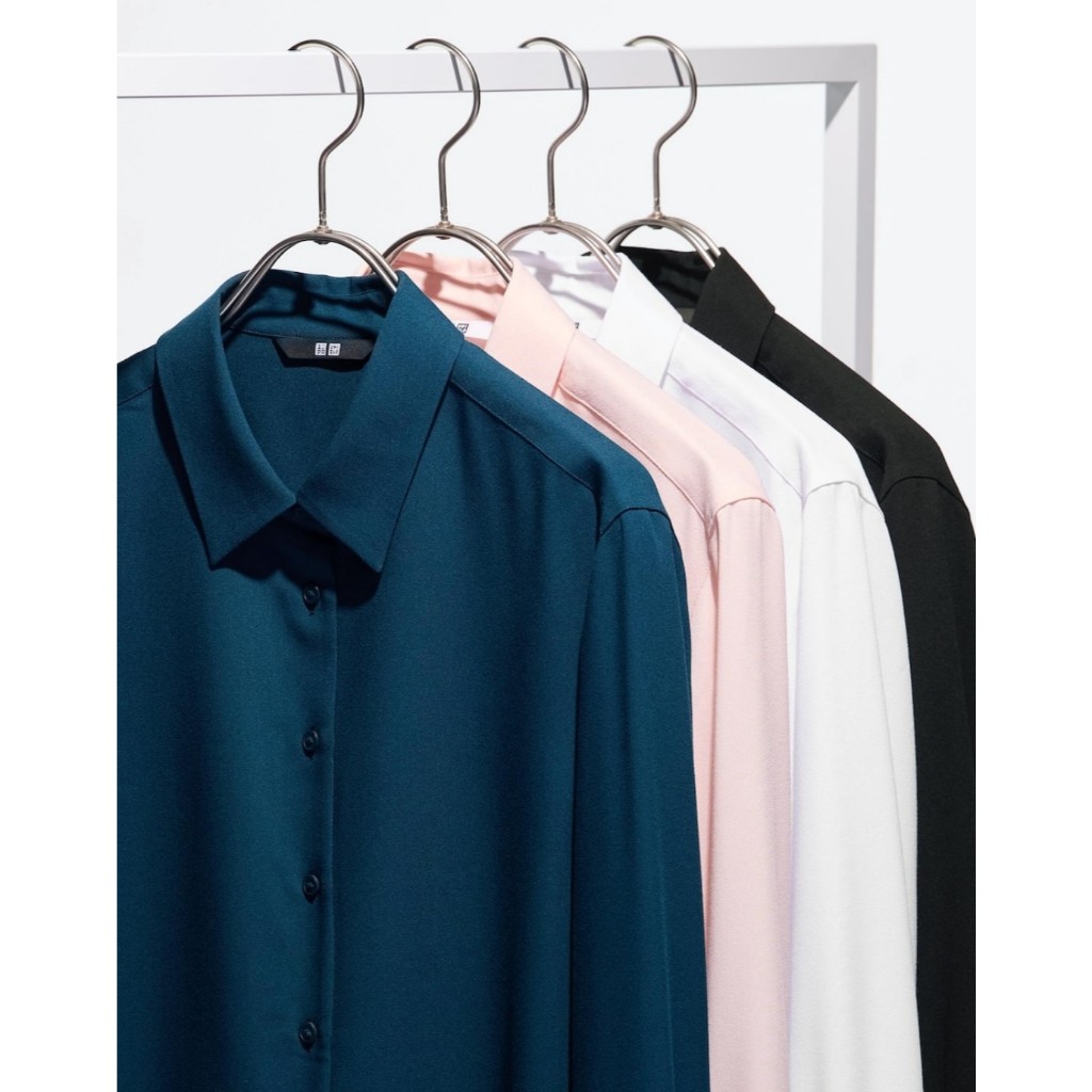 UNIQLO BLUS RAYON KEMEJA BLOUSE WANITA RAYON LENGAN PANJANG