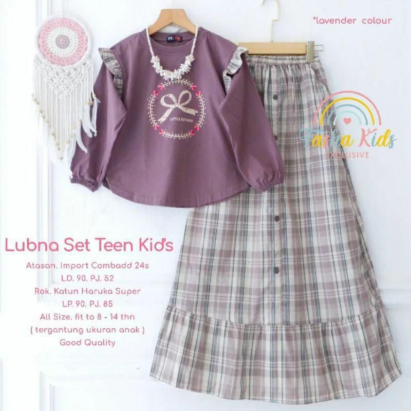 Chika Set Kids/Lubna Set Teen kids/Setelan overall anak usia 7-12thn