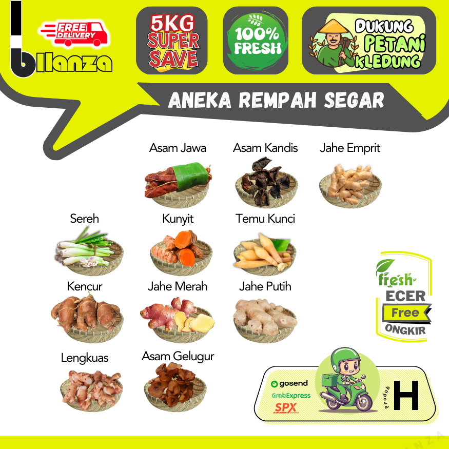 

Bllanza | Jahe Laos Asam Gelugur / Aneka Rempah Segar — Sahabat Makan Sayur ECER (H)