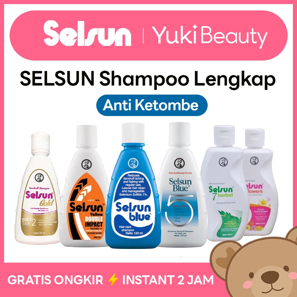 ❤ YUKI Manado ❤ SELSUN Shampoo Lengkap Yellow Double Impact Anti Ketombe Menghilangkan Ketombe Berat