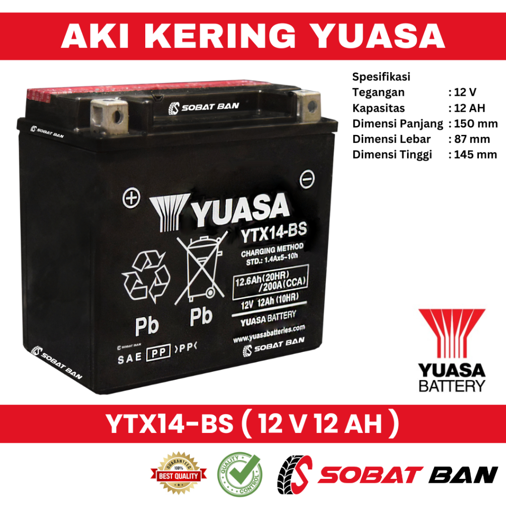 AKI YUASA YTX14-BS VESPA GTV GTS 250 300 HARLEY DAVIDSON BMW PIAGGIO