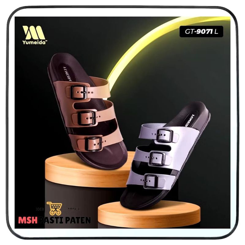 YUMEIDA 9071 sandal slop pria/laki-laki ban3 ukuran 38-43