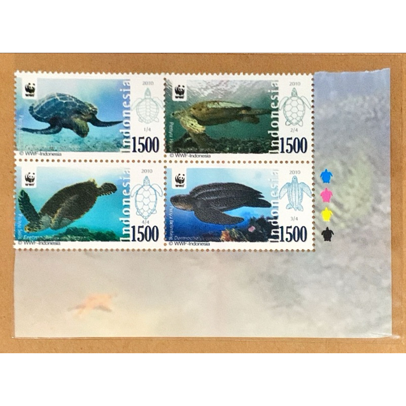 

(BA) PRANGKO INDONESIA 2010 WWF KEHIDUPAN BAWAH LAUT 4V SET + MARGIN. MNH