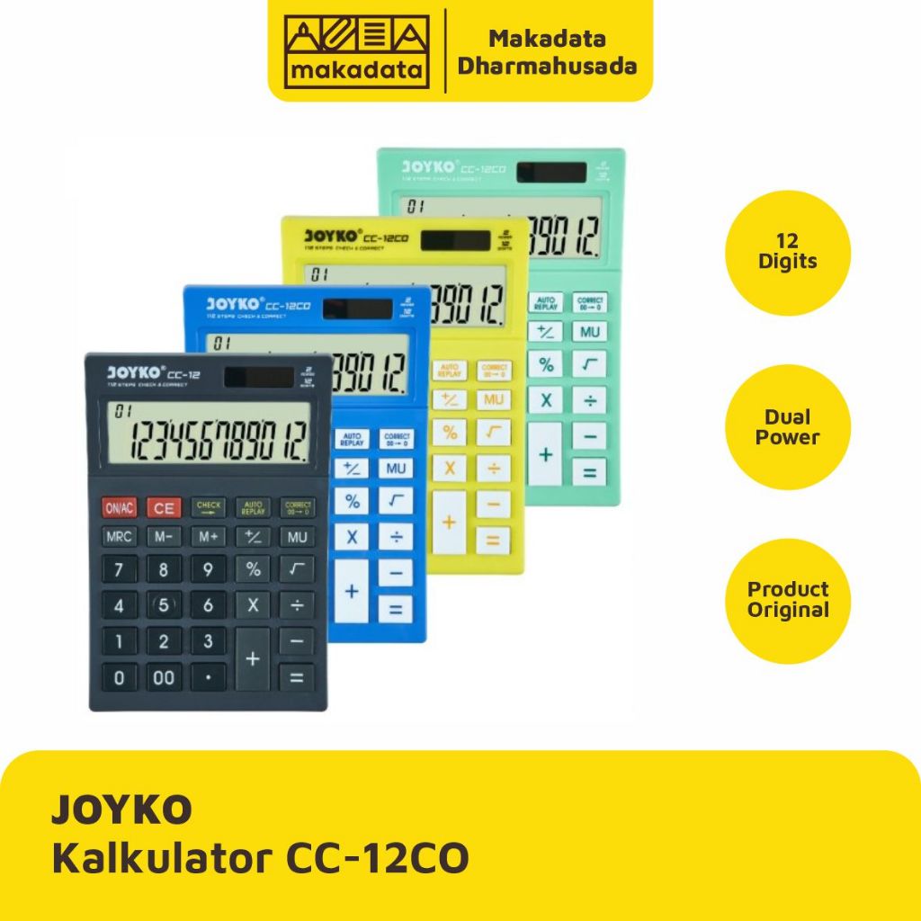 

CALCULATOR | KALKULATOR JOYKO CC-12 CO 12 DIGIT