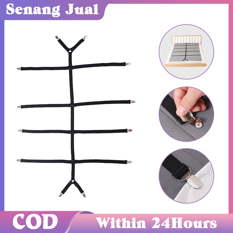 Alat Sprei Anti Geser / 12 Klip Bedsheet Clipper Universal / Pengait Sudut Sprei Adjustable