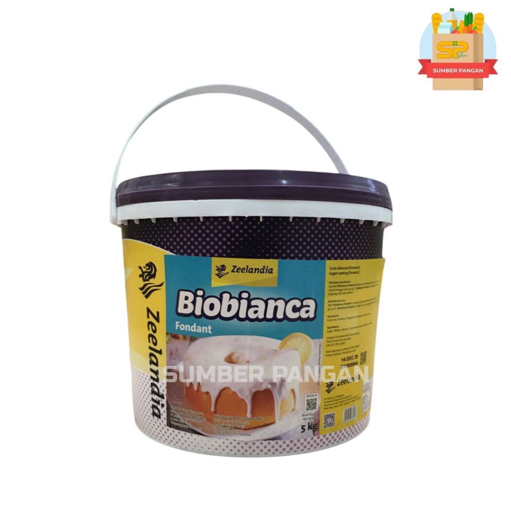 

Zeelandia Biobianca Fondant 5kg / White Fondant / Gula Dekorasi buat Donat 5 kg