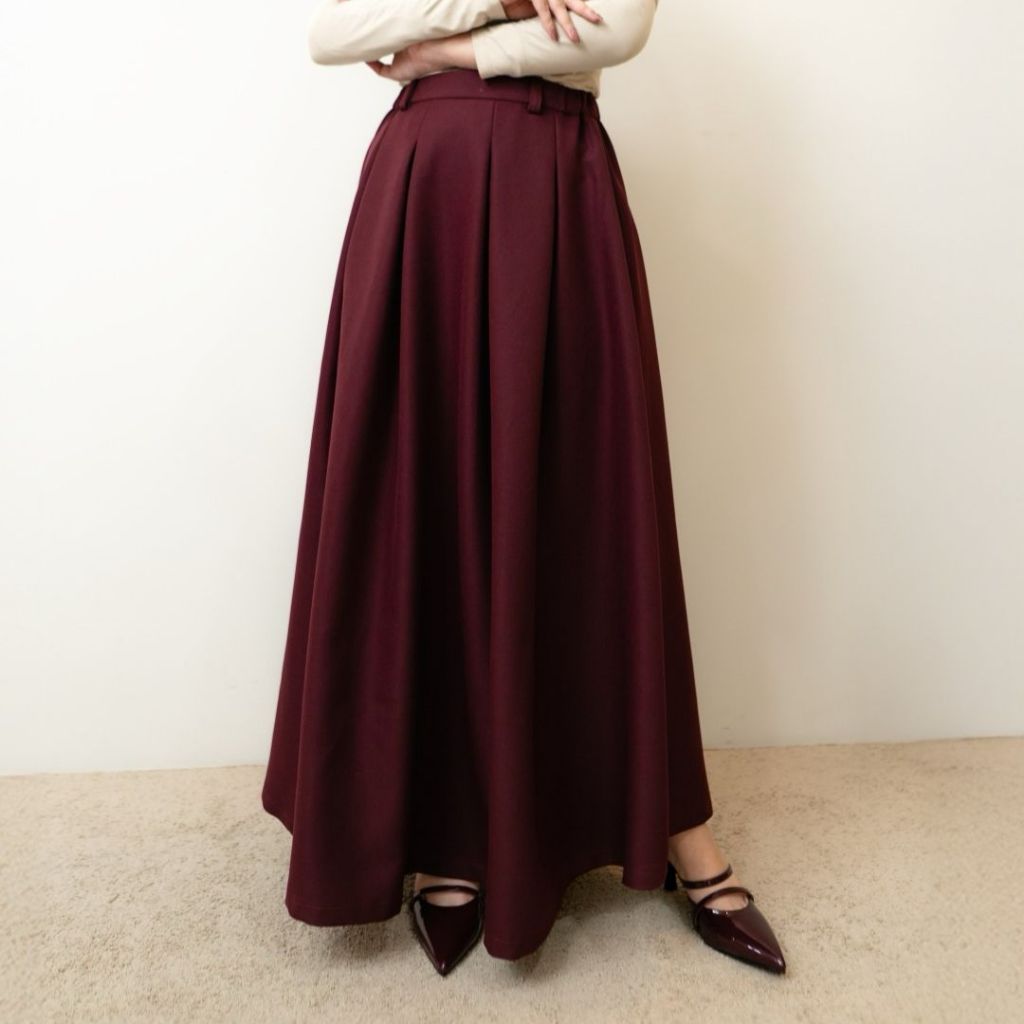 DEARLYF - MEISELLA SKIRT - ROK - DAILY - OOTD -  SKIRT - HANGOUT - OUTFIT - WANITA - TIDAK TERAWANG 