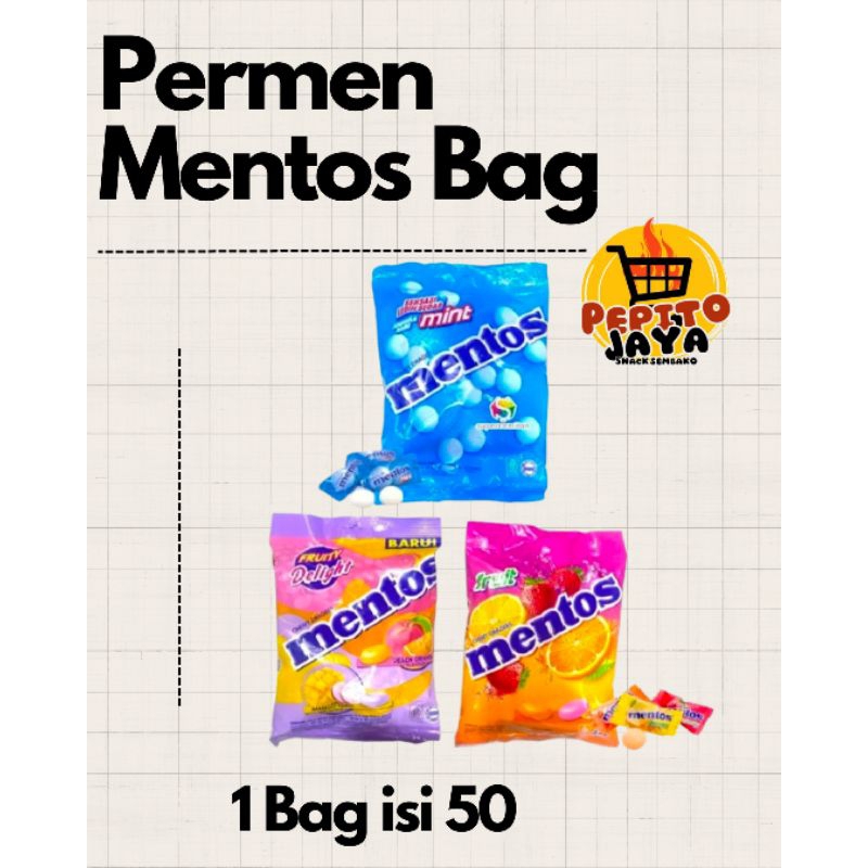 

Permen Mentos Bag / Mentos Sak Mint Fruit