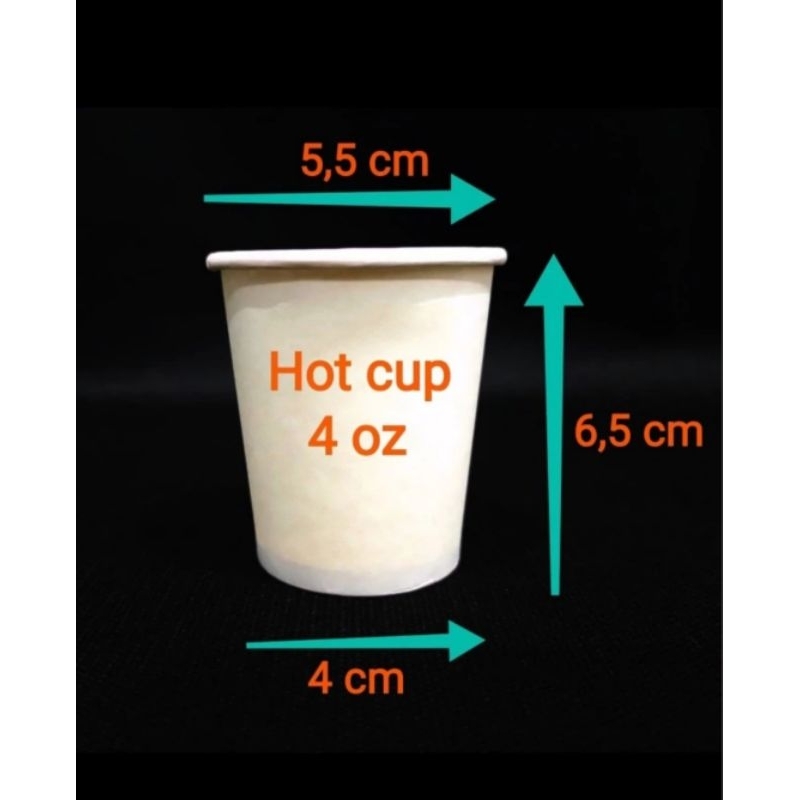 paper hot cup 4oz isi 50pcs