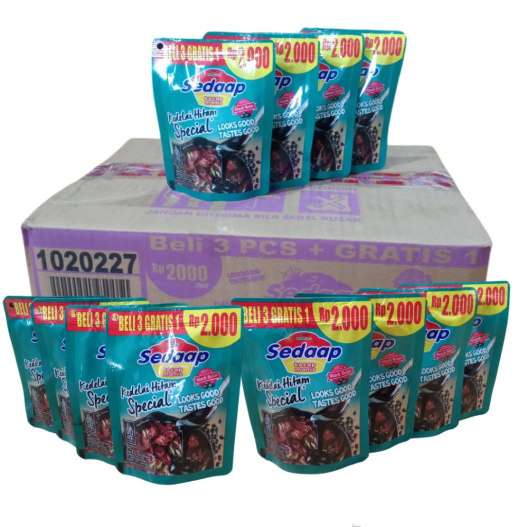 

Kecap Manis Hijau 2000 an 77g - 12 pcs (Saus) - Saos Pedas - Sauce sedaap kelinci hitam beli 3 pcs + gratis 1