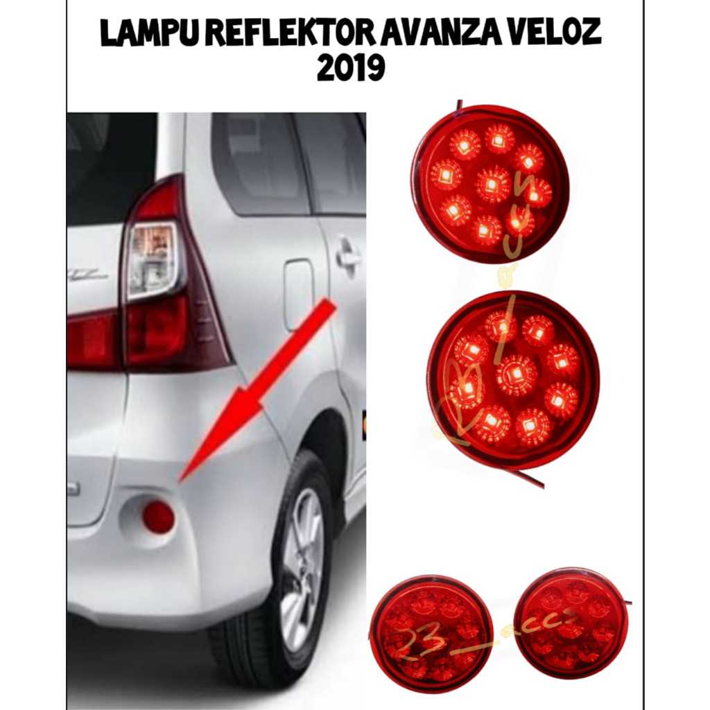 Lampu reflektor bumper belakang Avanza VELOZ 2019