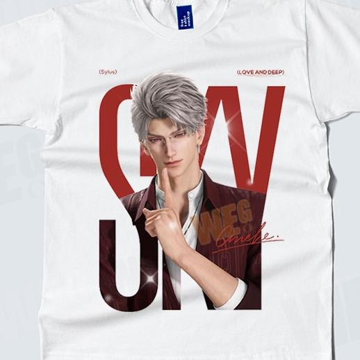 WEGO Baju Kaos SYLUS Love and Deepspace T-shirt White S M L XL 2XL