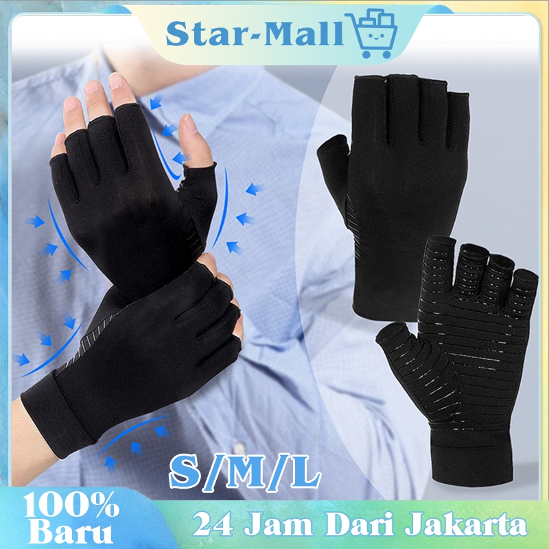 1Pair Sarung Tangan Arthritis Fisioterapi Kaos Tangan Terapi