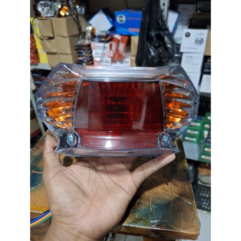 Lampu Stop custom hitam orange Mio Sporty mio Smile mio Lama grade A